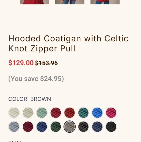 Aran Sweater Market Hooded Coatigan 100% Wool - Picture 5 of 5